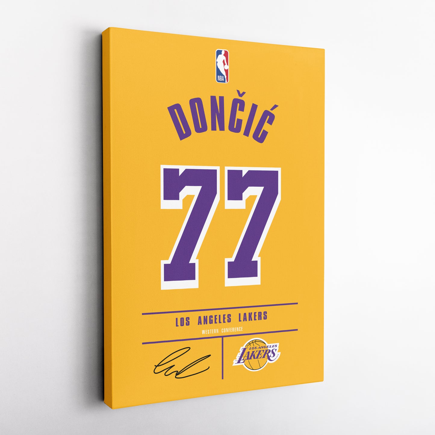 Luka Doncic Lakers Jersey Canvas Print | Wall Art Decor