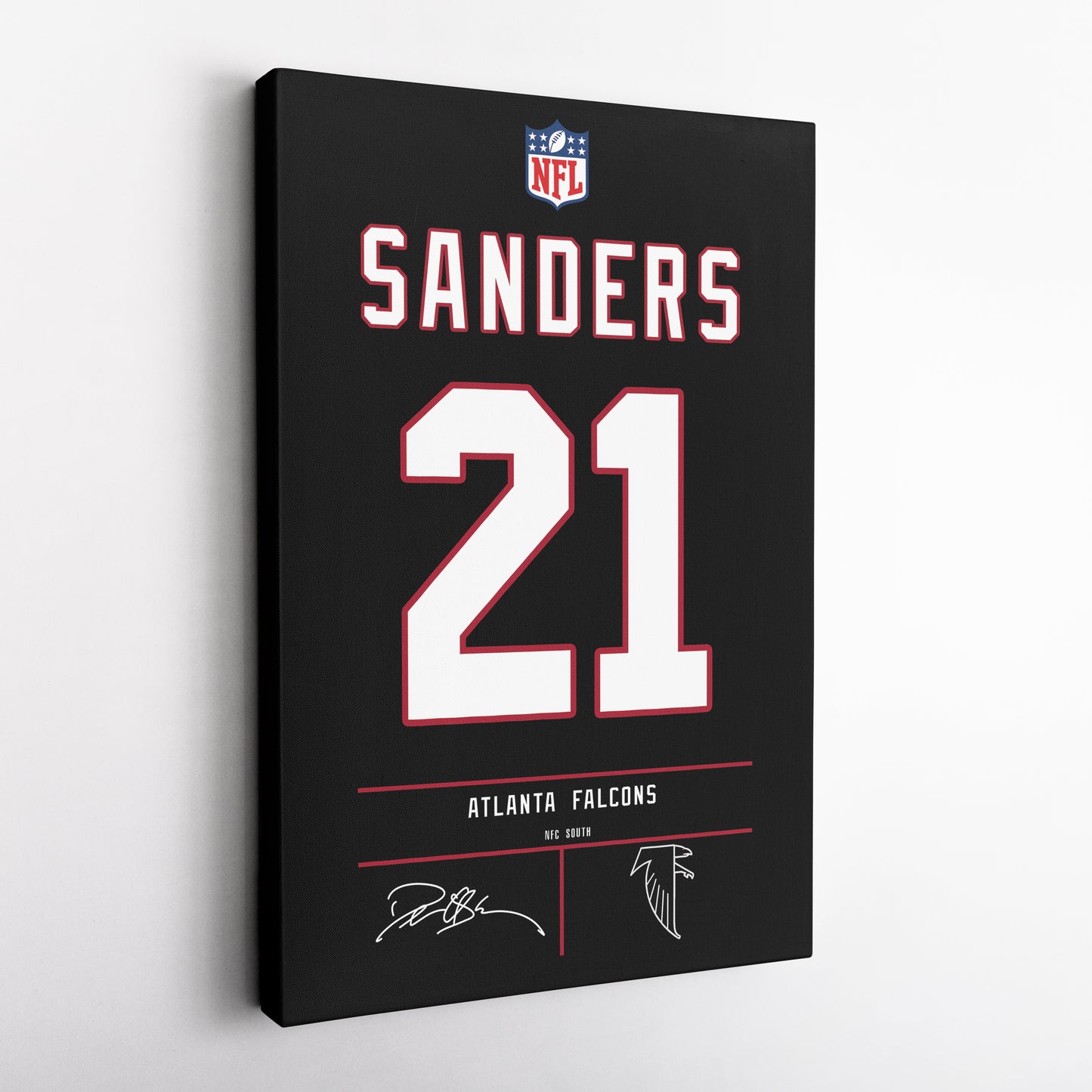 Deion Sanders Falcons Jersey Canvas Print | Wall Art Decor