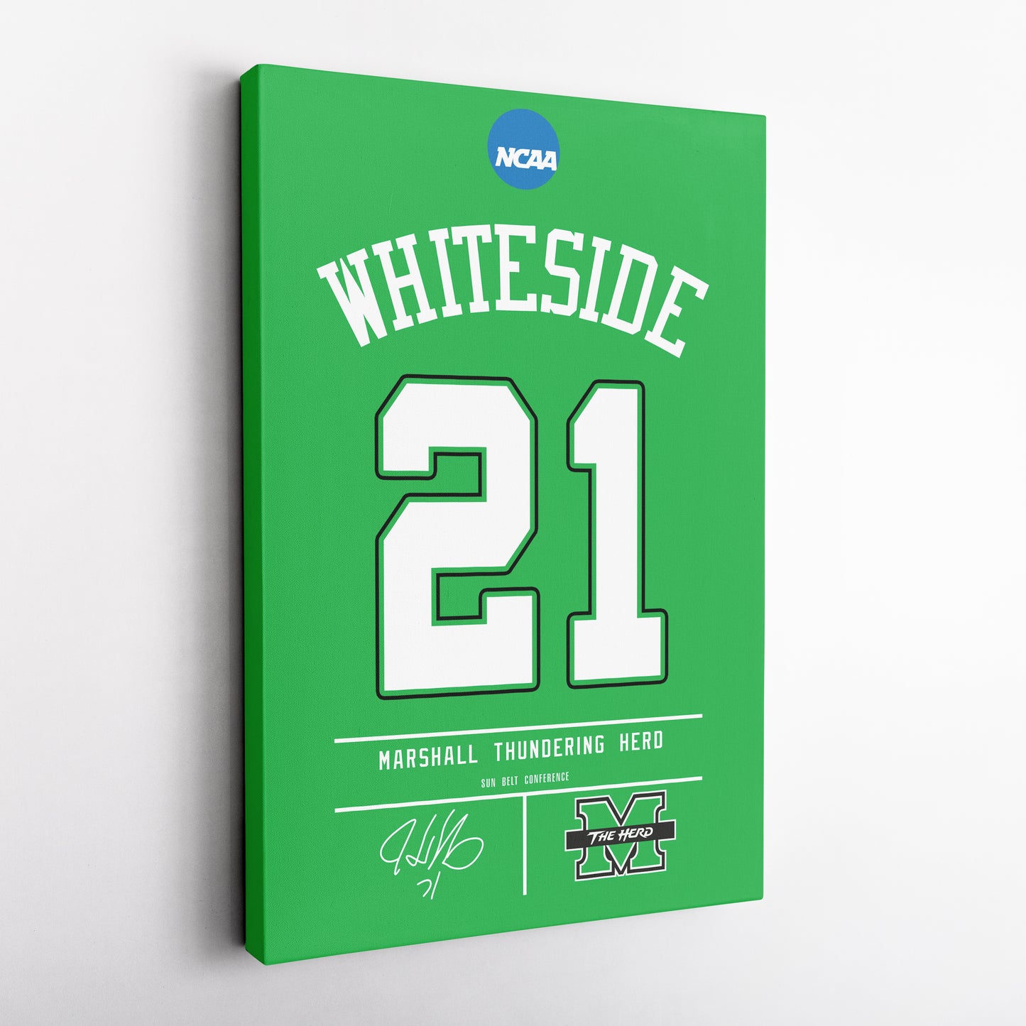 Hassan Whiteside Thundering Herd Jersey Canvas Print | Wall Art Decor