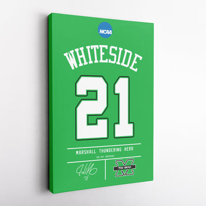 Hassan Whiteside Thundering Herd Jersey Canvas Print | Wall Art Decor