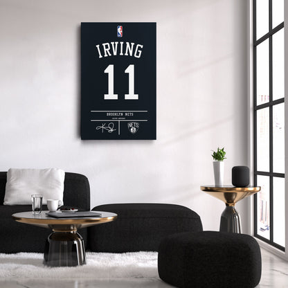 Kyrie Irving Nets Jersey Canvas Print | Wall Art Decor