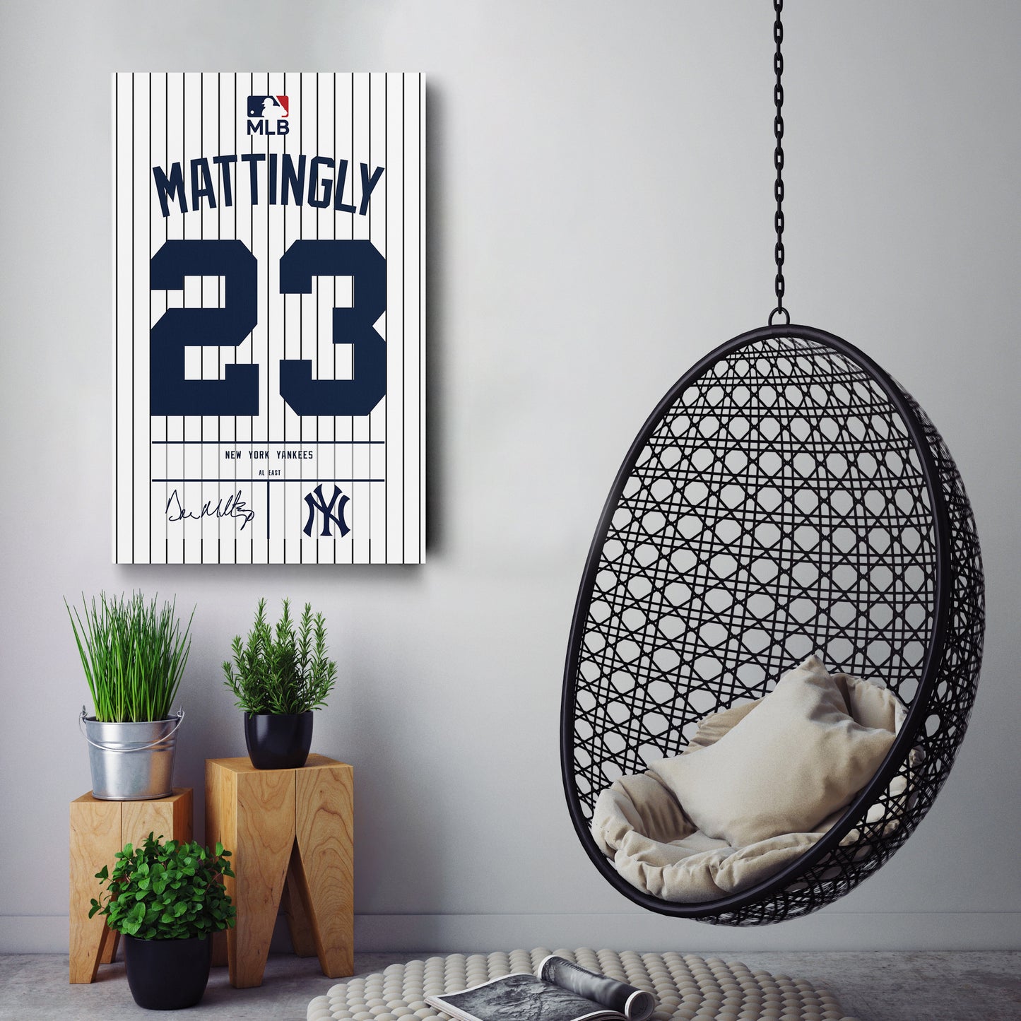 Don Mattingly Yankees Jersey Canvas Print | Wall Art Decor