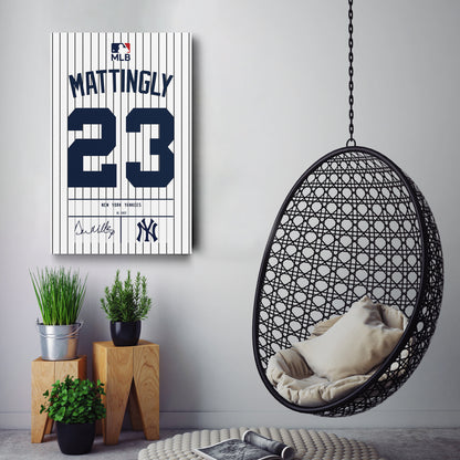 Don Mattingly Yankees Jersey Canvas Print | Wall Art Decor