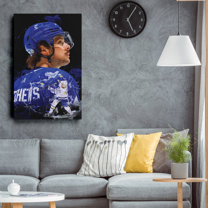 Auston Matthews Toronto Maple Leafs Canvas Print | NHL Hockey Wall Art