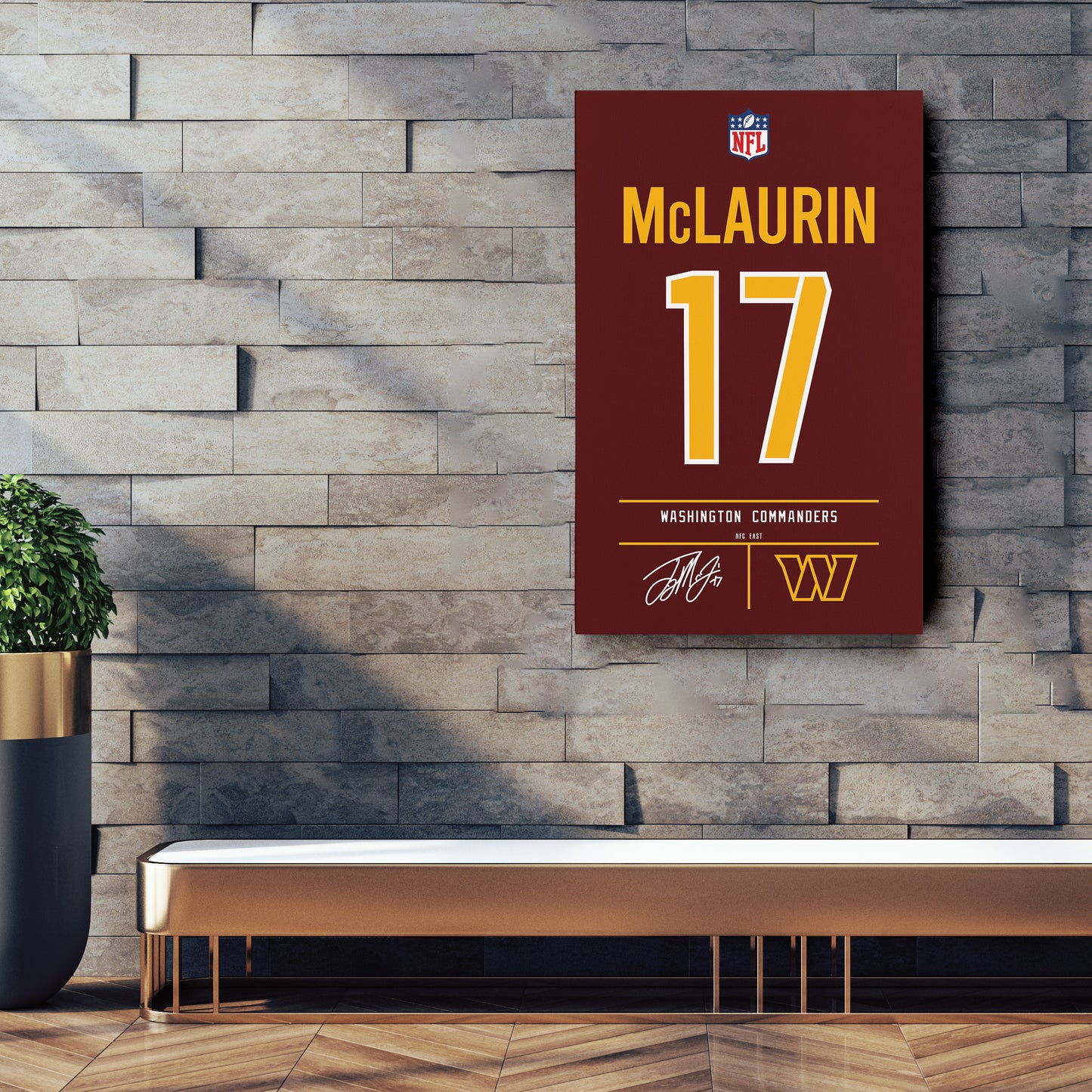 Terry McLaurin Commanders Jersey Canvas Print | Wall Art Decor
