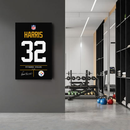 Franco Harris Pittsburgh Steelers Jersey Canvas Wall Art