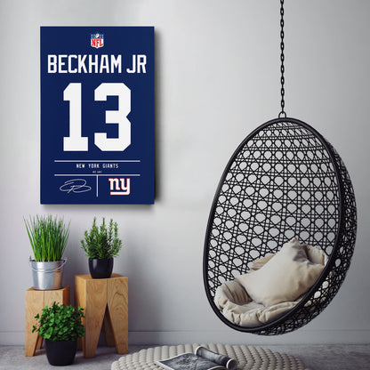 Odell Beckham Jr. Giants Jersey Canvas Print | Wall Art Decor