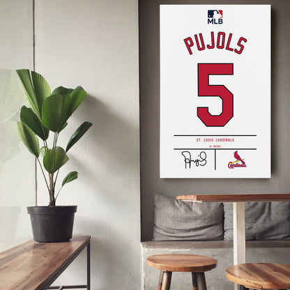 Albert Pujols St. Louis Cardinals Jersey Canvas Wall Art