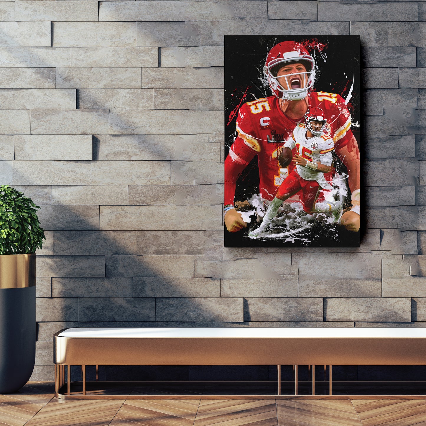 Patrick Mahomes Chiefs Canvas Print | Kansas City Football Wall Art
