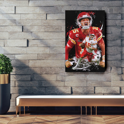Patrick Mahomes Chiefs Canvas Print | Kansas City Football Wall Art