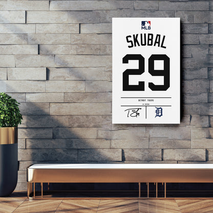 Tarik Skubal Tigers Jersey Canvas Print | Wall Art Decor