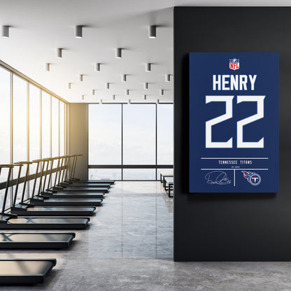 Derrick Henry Titans Jersey Canvas Print | Wall Art Decor