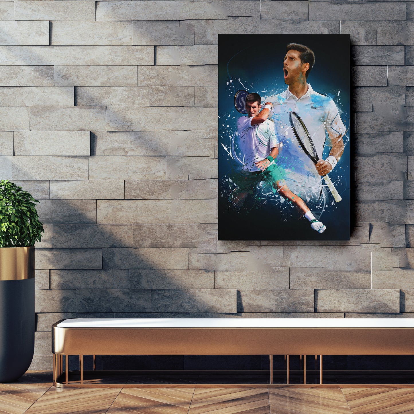 Novak Djokovic Canvas Print | Tennis Champion Wall Art