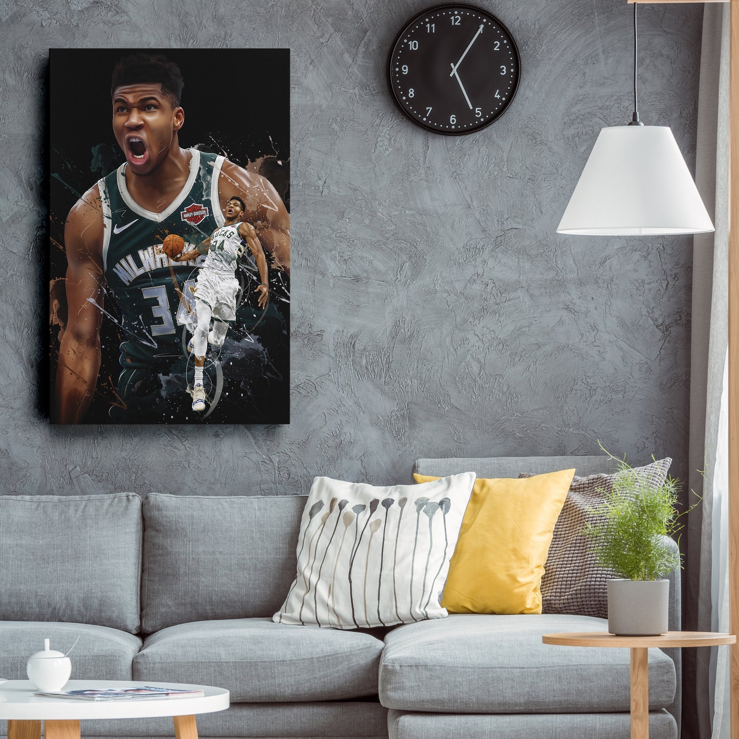 Giannis Antetokounmpo Bucks Canvas Print | Milwaukee Basketball Wall Art