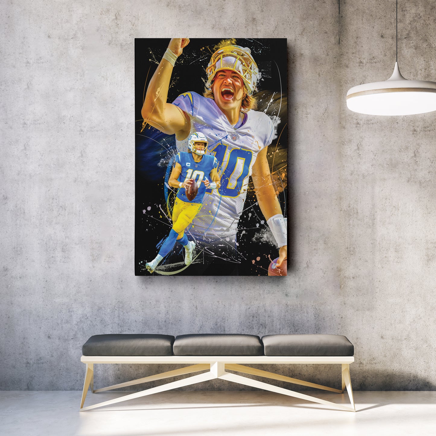 Justin Herbert Chargers Canvas Print | Los Angeles Football Wall Art