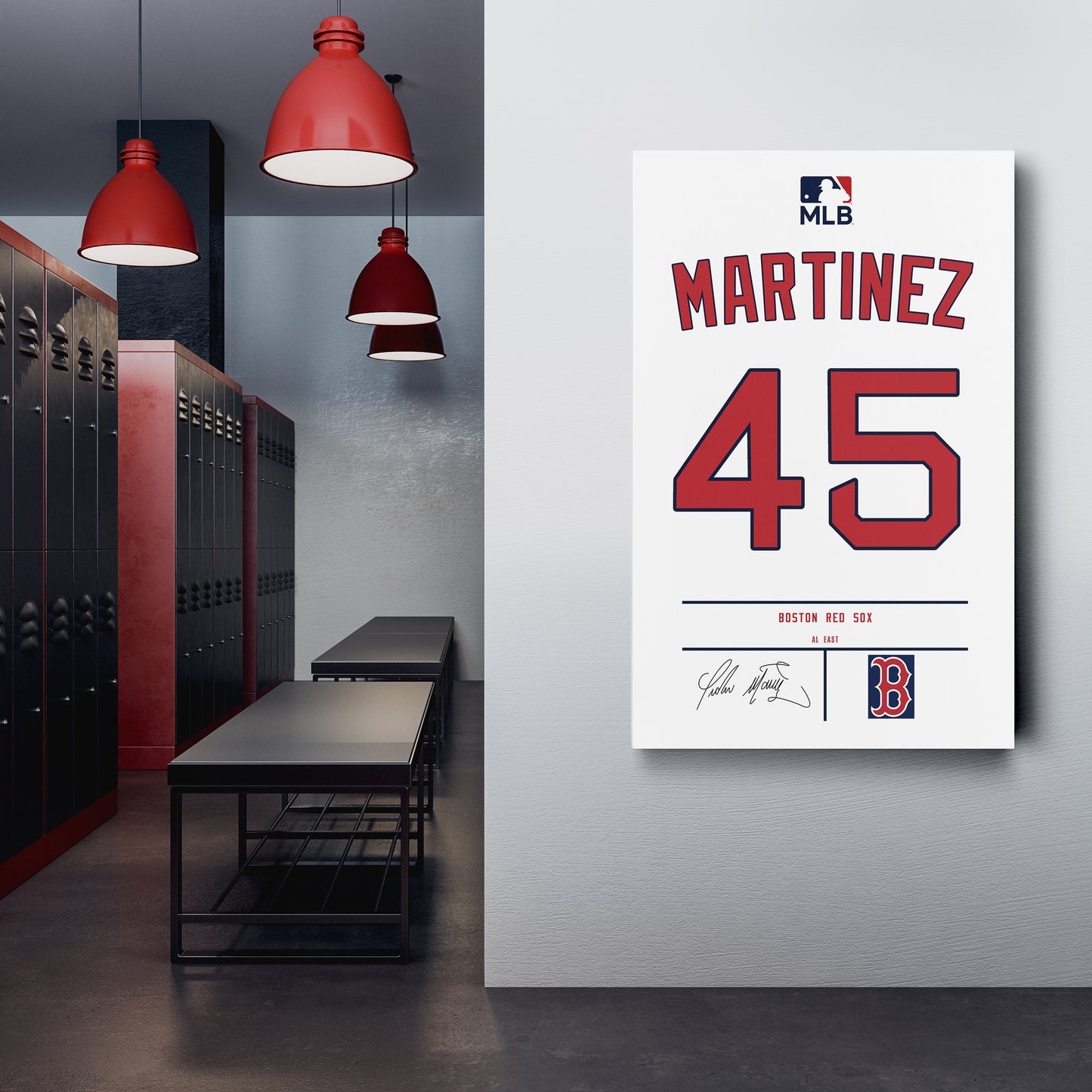 Pedro Martínez Red Sox Jersey Canvas Print | Wall Art Decor