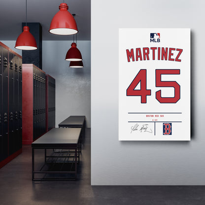 Pedro Martínez Red Sox Jersey Canvas Print | Wall Art Decor