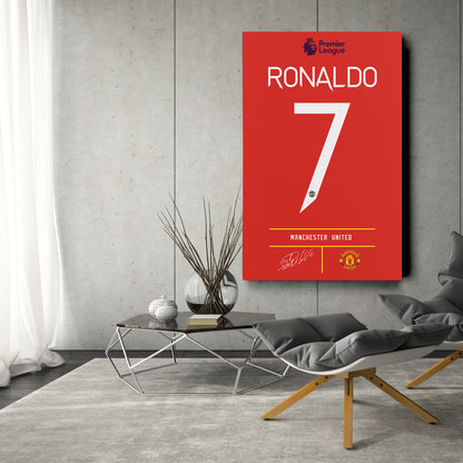 Cristiano Ronaldo Manchester United Jersey Canvas Print | Wall Art Decor