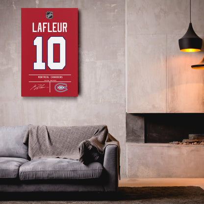 Guy Lafleur Canadiens Jersey Canvas Print | Wall Art Decor