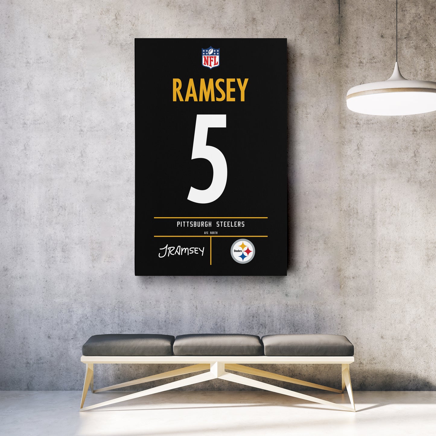Jalen Ramsey Pittsburgh Steelers Jersey Canvas Wall Art