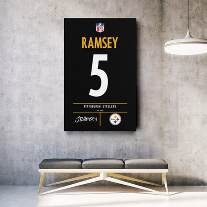Jalen Ramsey Pittsburgh Steelers Jersey Canvas Wall Art