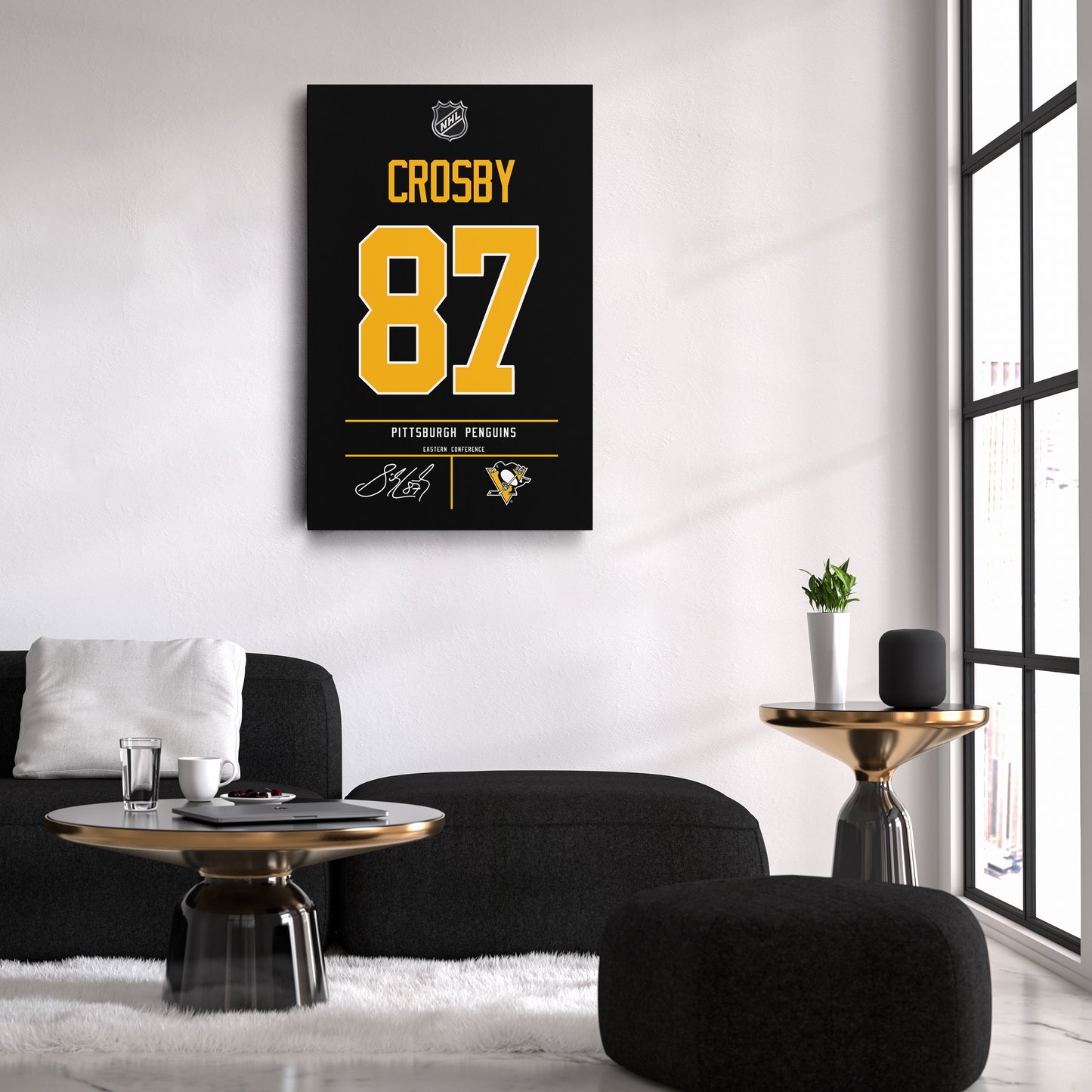 Sidney Crosby Penguins Jersey Canvas Print | Wall Art Decor
