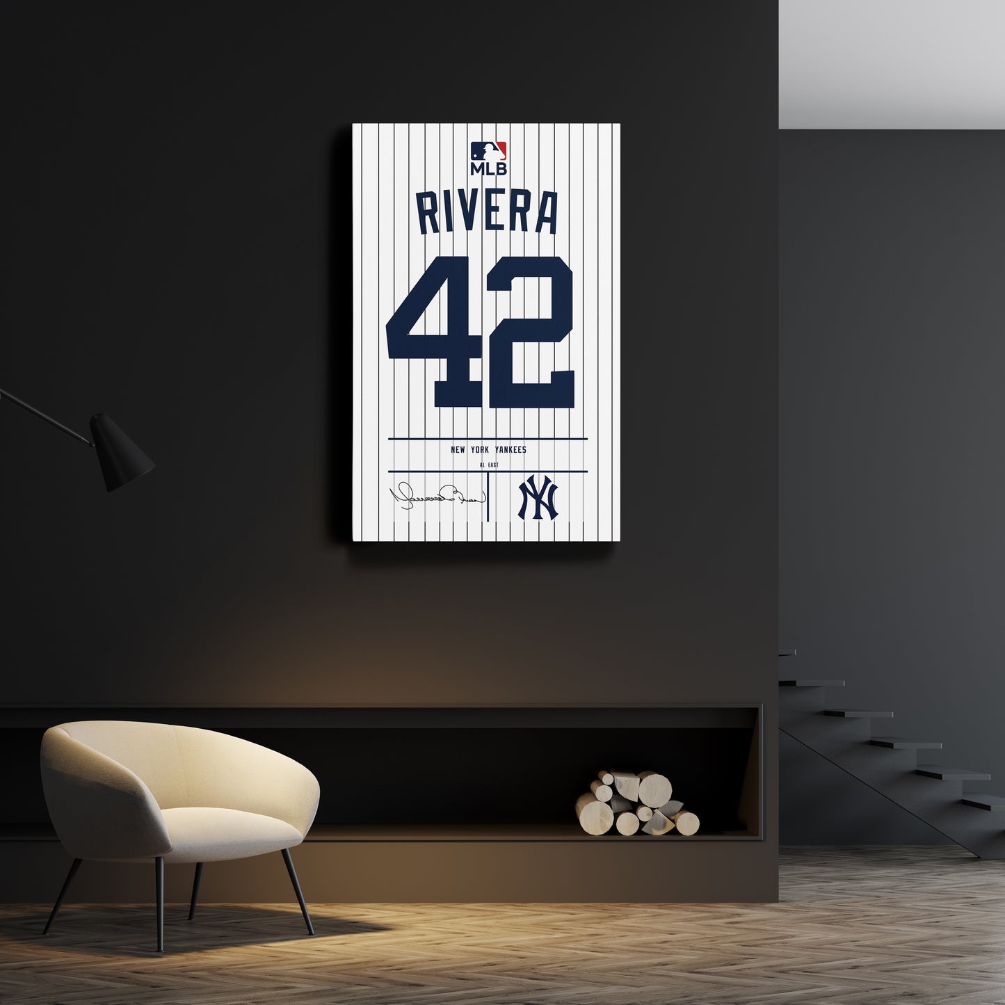 Mariano Rivera Yankees Jersey Canvas Print | Wall Art Decor