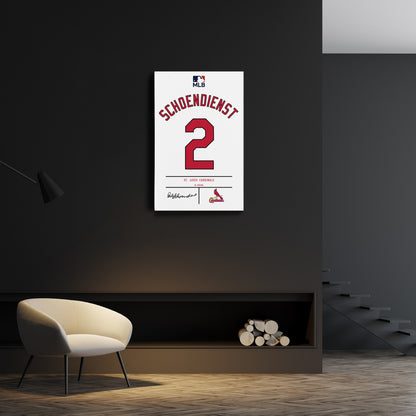 Red Schoendienst St. Louis Cardinals Jersey Canvas Wall Art