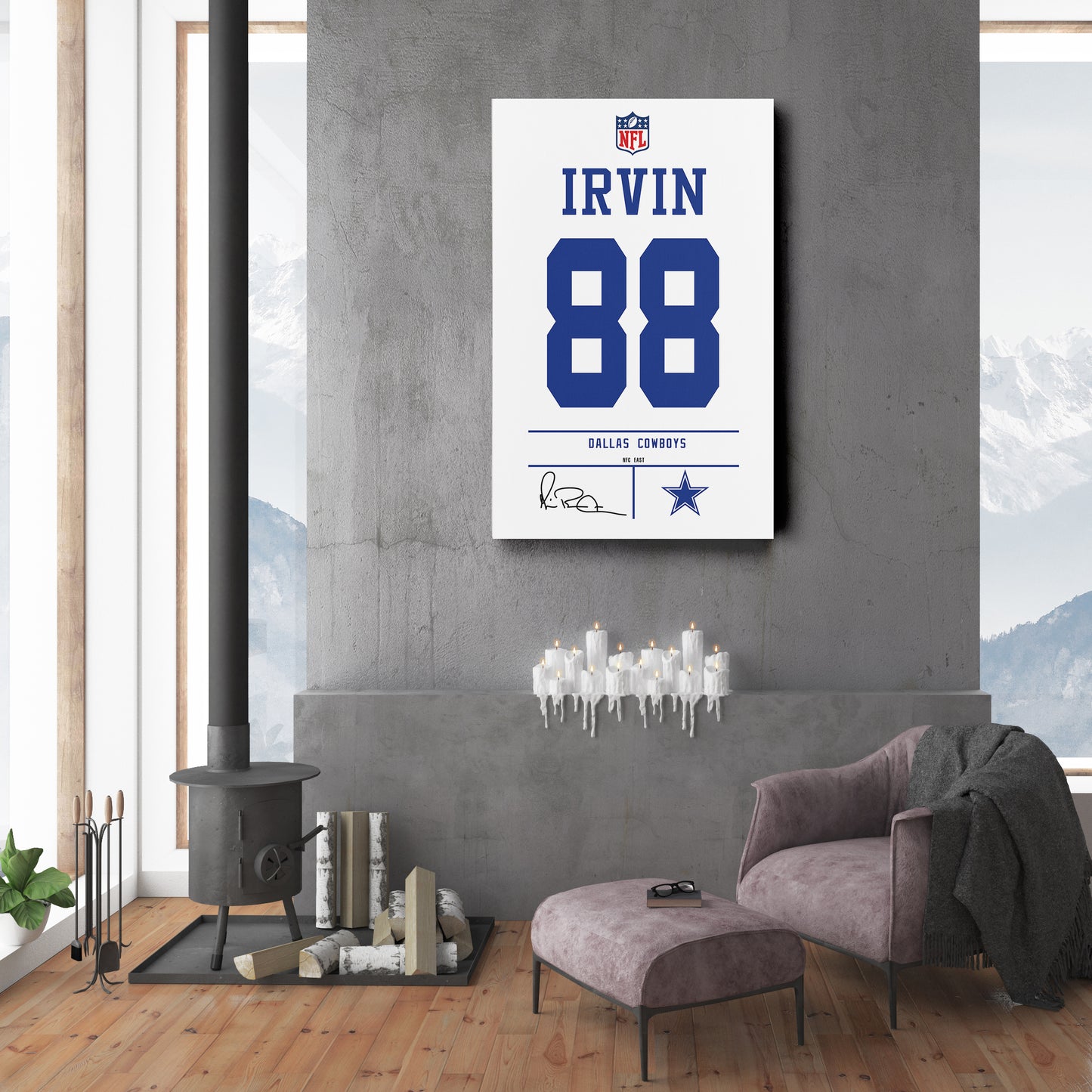 Michael Irvin Cowboys Jersey Canvas Print | Wall Art Decor