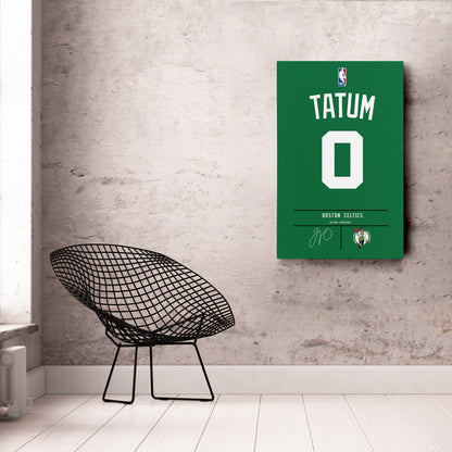 Jayson Tatum Celtics Jersey Canvas Print | Wall Art Decor