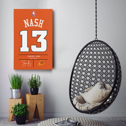 Steve Nash Suns Jersey Canvas Print | Wall Art Decor