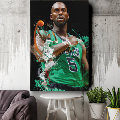 Kevin Garnett Celtics Canvas Print | Boston Basketball Wall Art