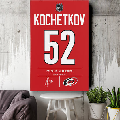 Pyotr Kochetkov Hurricanes Jersey Canvas Print | Wall Art Decor