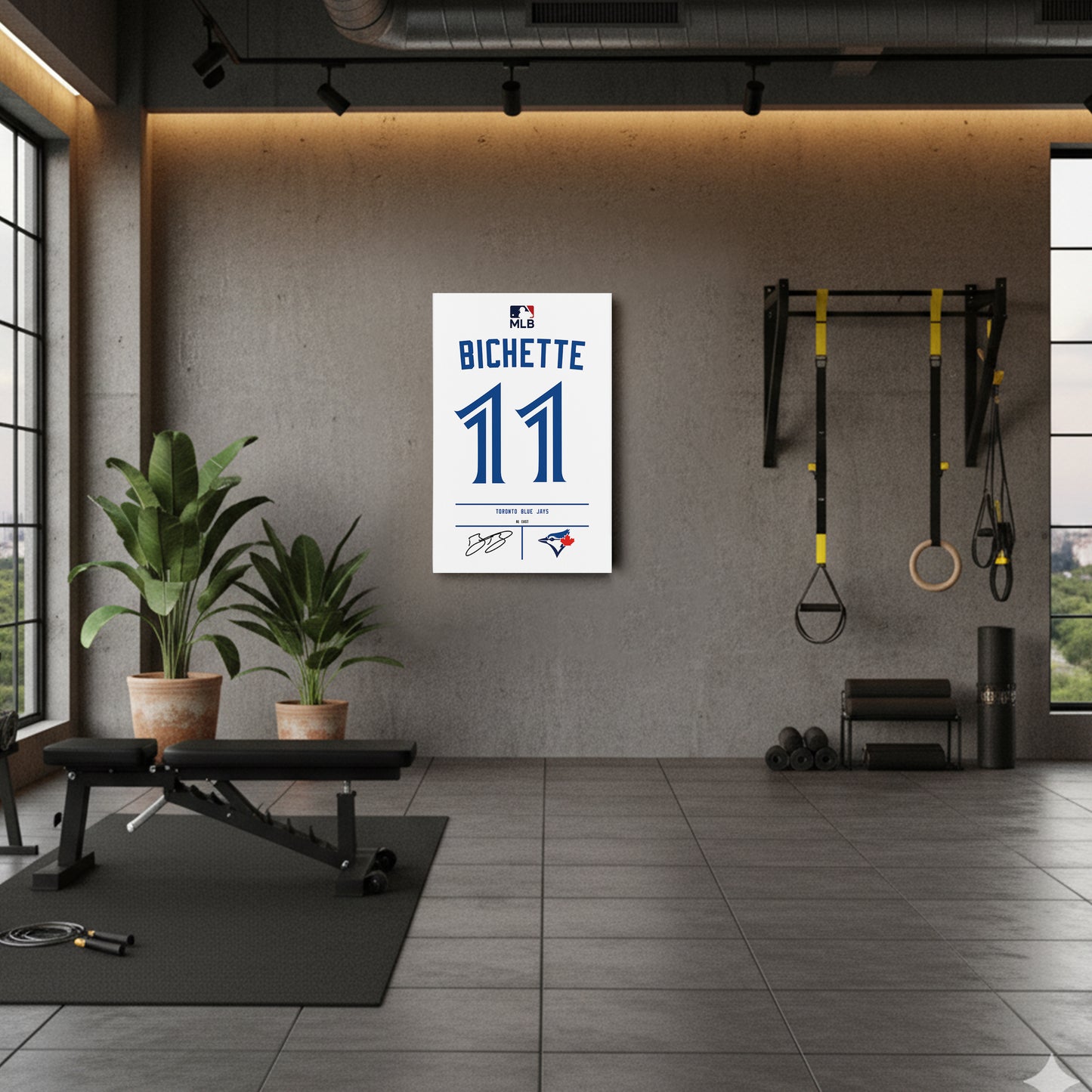 Bo Bichette Blue Jays Jersey Canvas Print | Wall Art Decor