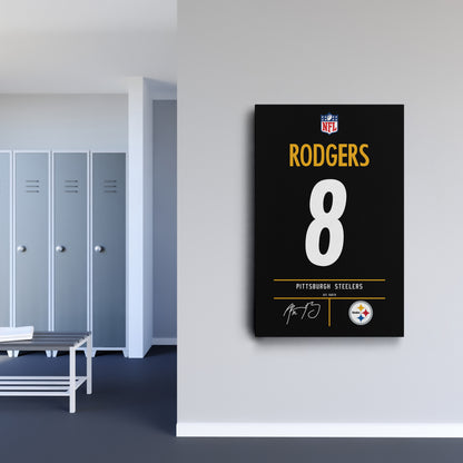 Aaron Rodgers Pittsburgh Steelers Jersey Canvas Wall Art