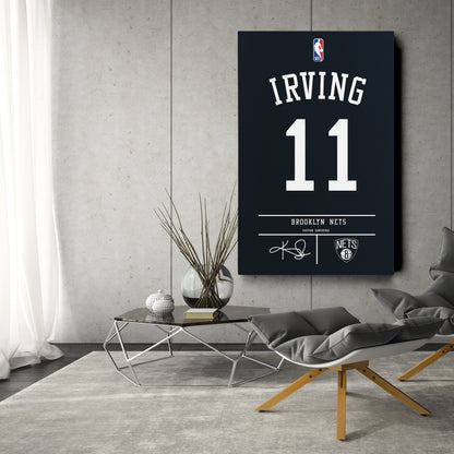 Kyrie Irving Nets Jersey Canvas Print | Wall Art Decor