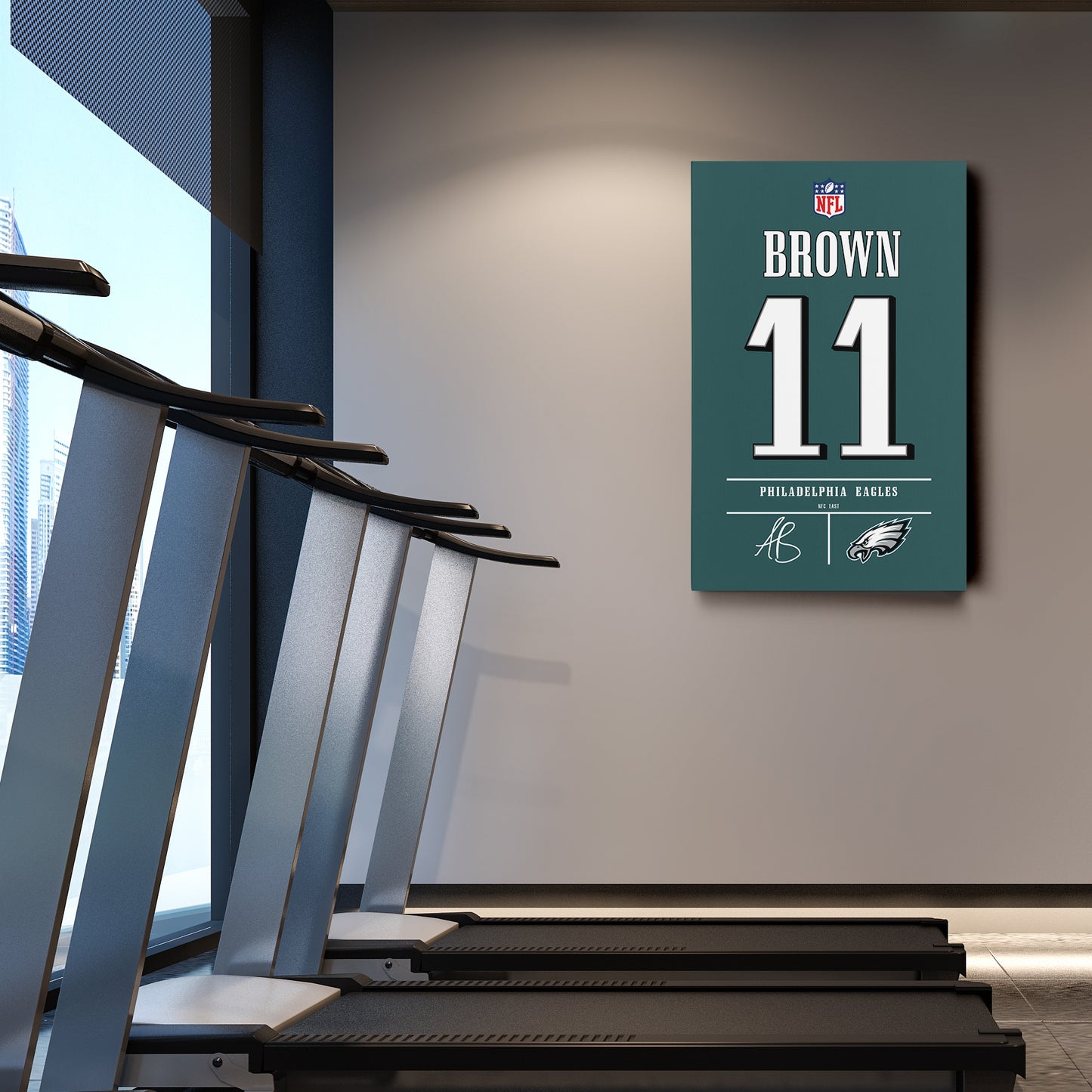 A. J. Brown Eagles Jersey Canvas Print | Wall Art Decor