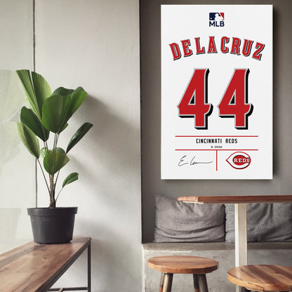 Elly De La Cruz Cincinnati Reds Jersey Canvas Wall Art
