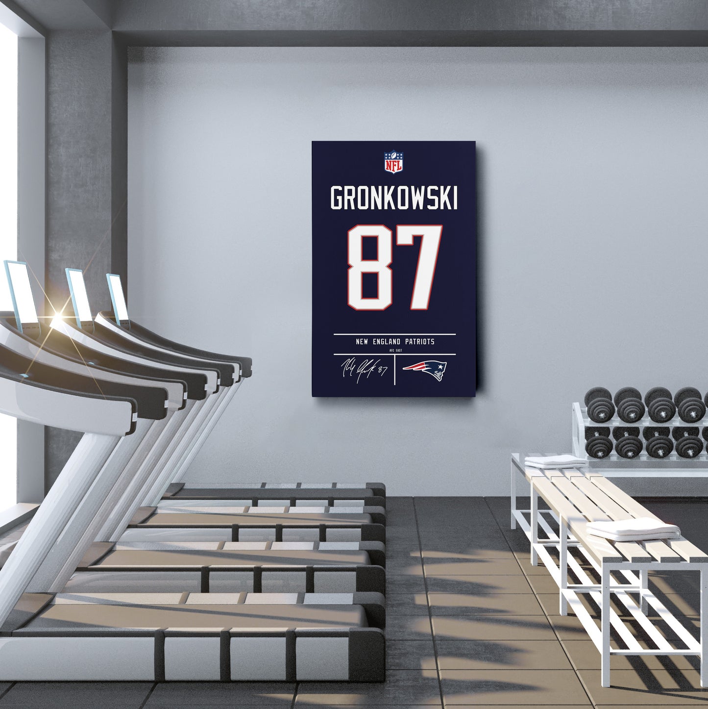 Rob Gronkowski Patriots Jersey Canvas Print | Wall Art Decor