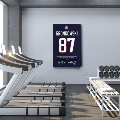 Rob Gronkowski Patriots Jersey Canvas Print | Wall Art Decor