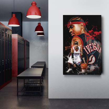Allen Iverson 76ers Canvas Print | Philadelphia Basketball Wall Art