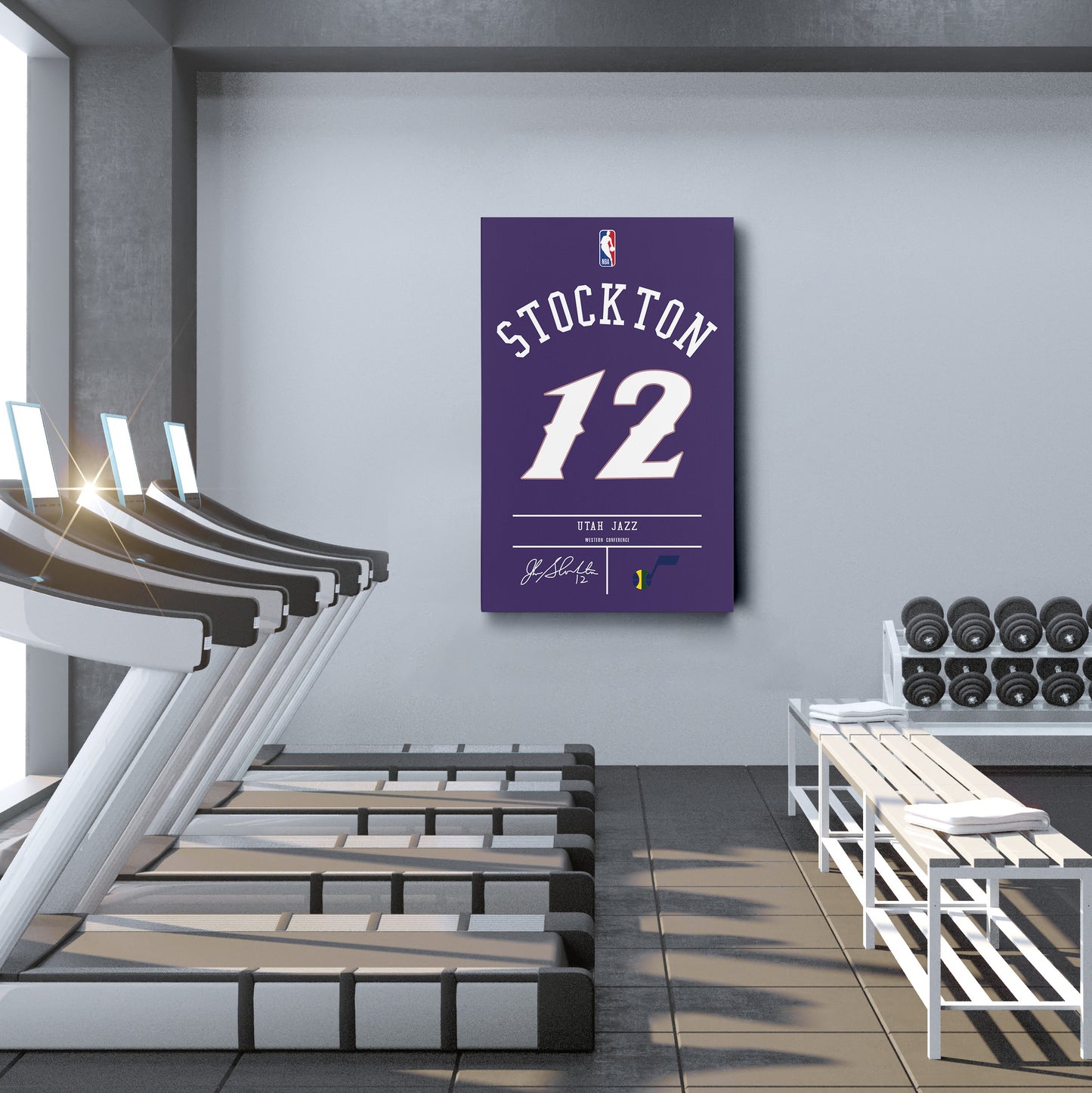 John Stockton Jazz Jersey Canvas Print | Wall Art Decor