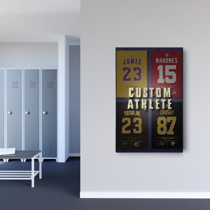 Custom Jersey Canvas Print | Personalized Wall Art Decor