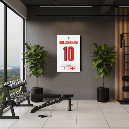 Jude Bellingham England Jersey Canvas Wall Art