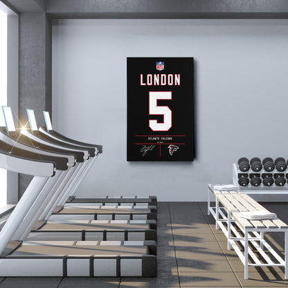 Drake London Falcons Jersey Canvas Print | Wall Art Decor