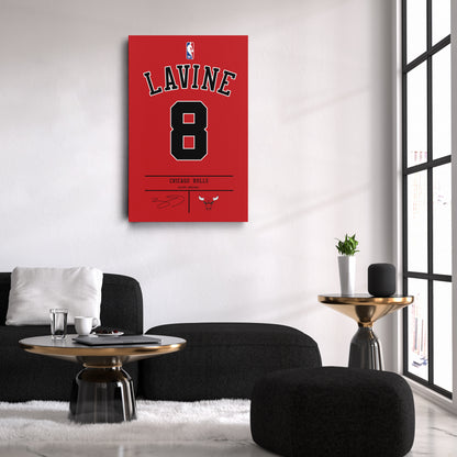 Zach LaVine Bulls Jersey Canvas Print | Wall Art Decor
