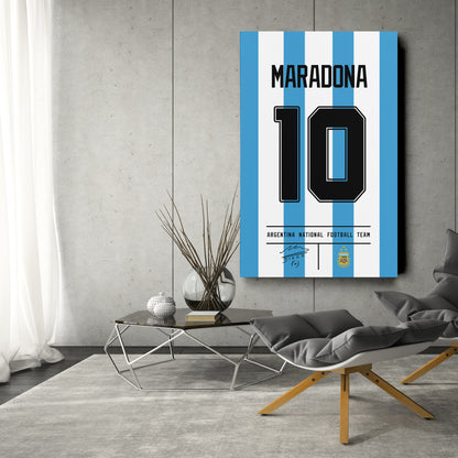 Diego Maradona Argentina Jersey Canvas Print | Wall Art Decor