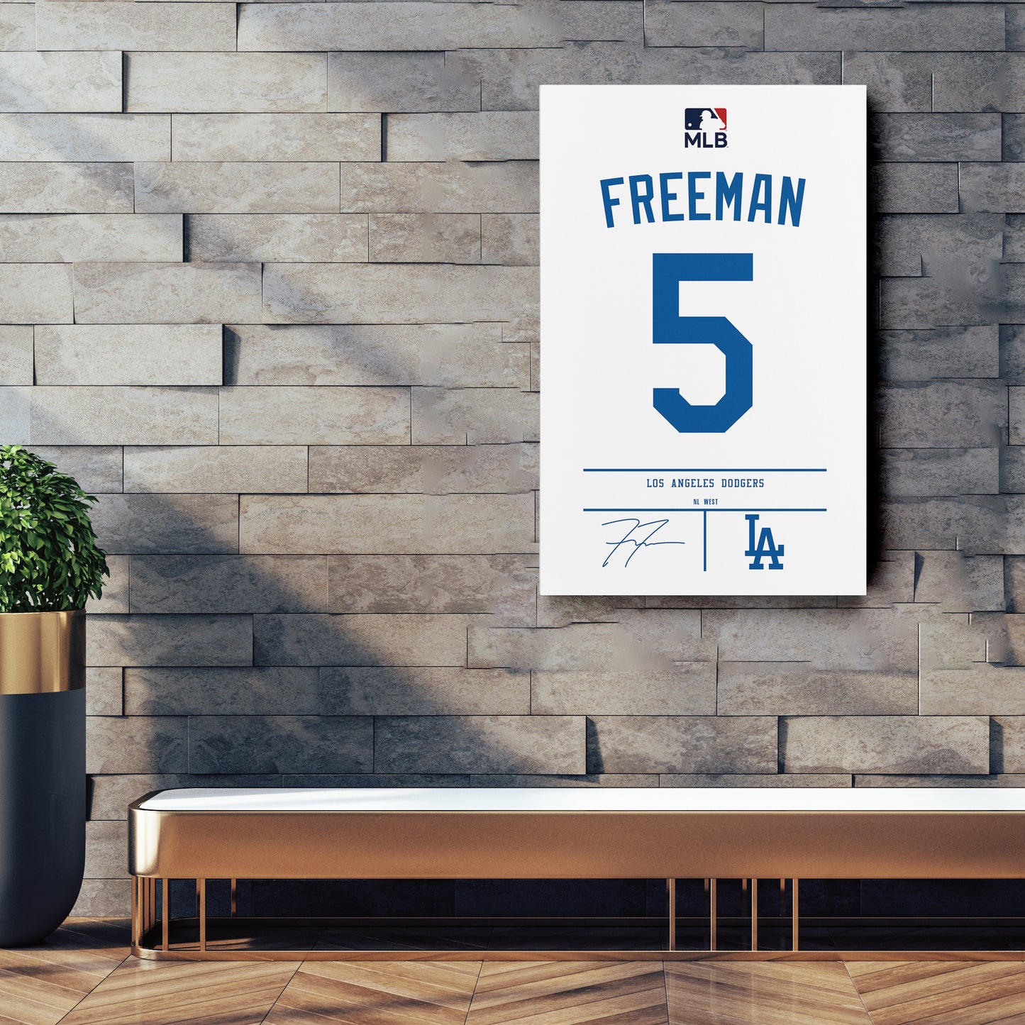 Freddie Freeman Dodgers Jersey Canvas Print | Wall Art Decor