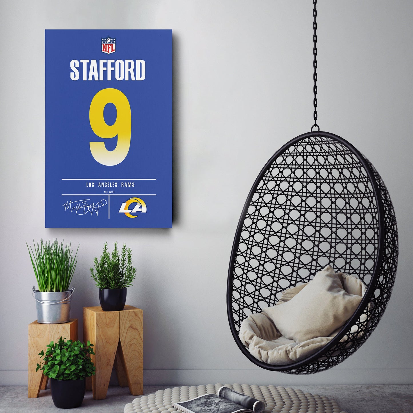 Matthew Stafford Rams Jersey Canvas Print | Wall Art Decor