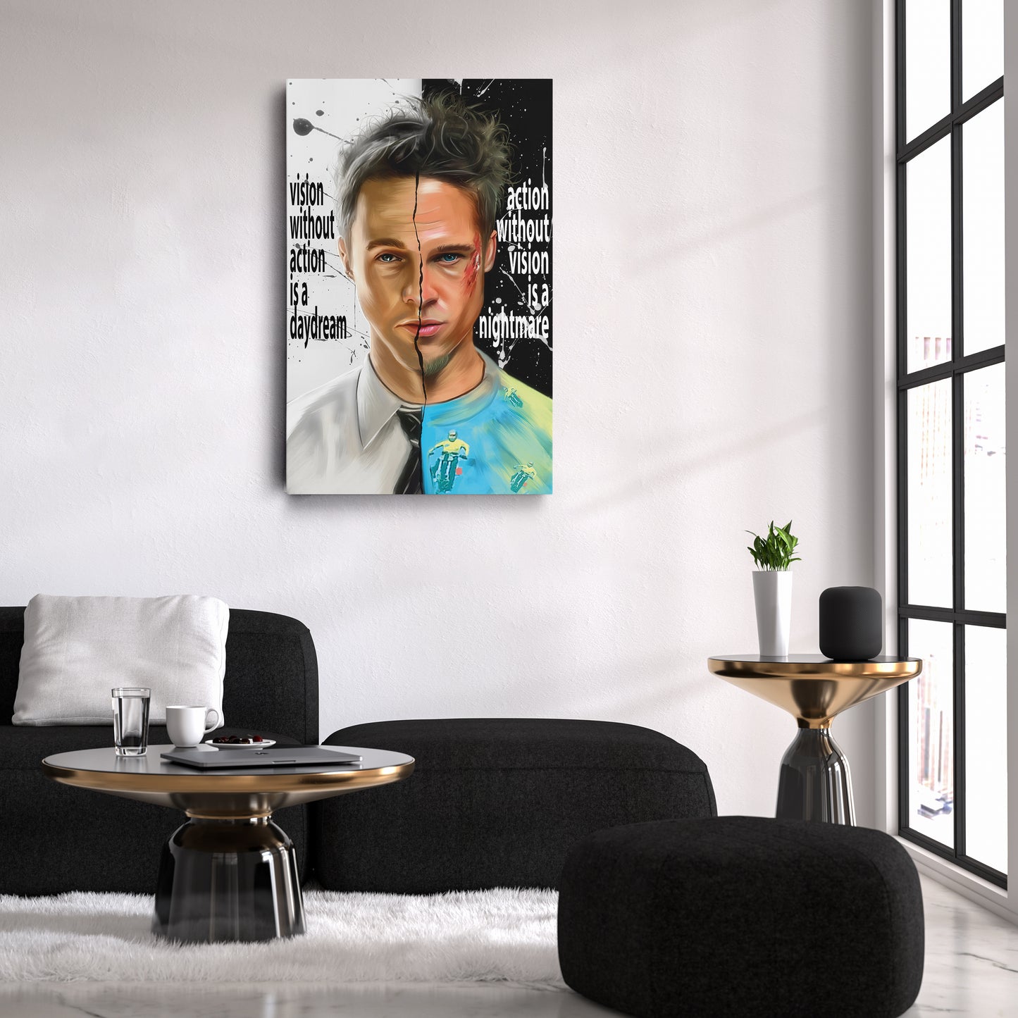 Fight Club Yin and Yang Canvas Print | Cult Movie Wall Art